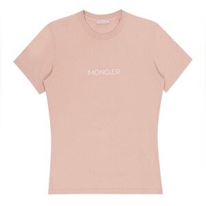 NWOT 100% Authentic Moncler Cream/Pink Color T-Shirt size S